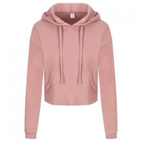 Just Hoods By AWDis JHA016 Ladies Girlie Cropped Hooded Fleece with Pocket