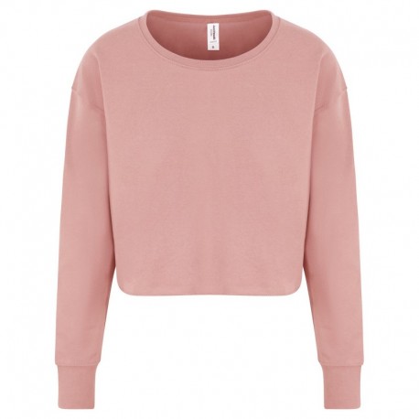 Just Hoods By AWDis JHA035 Ladies Cropped Pullover Sweatshirt