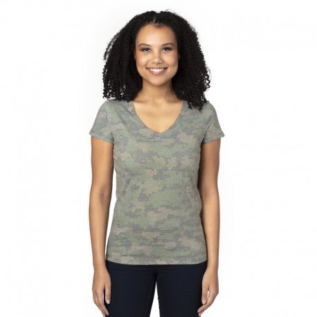 Threadfast Apparel 200RV Ladies Ultimate CVC V-Neck T-Shirt