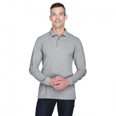Harriton M265L Men's 5.6 oz. Easy Blend Long-Sleeve Polo