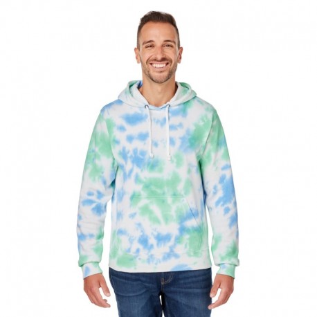 J America 8861JA Adult Tie-Dye Pullover Hooded Sweatshirt