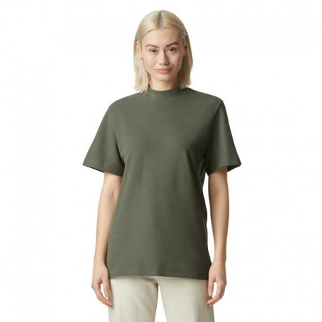 American Apparel 1PQ Unisex Mockneck Pique T-Shirt