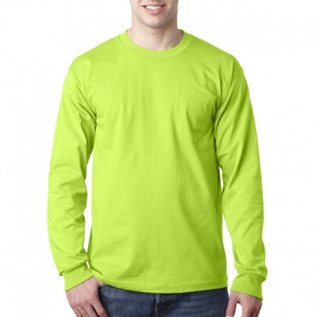 Bayside BA8100 Adult 6.1 oz., 100% Cotton Long Sleeve Pocket T-Shirt Bayside BA8100 Adult 6.1 oz., 100% Cotton Long Sleeve Pocket T-Shirt