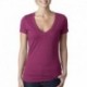 Next Level Apparel 6640 Ladies CVC Deep V-Neck T-Shirt