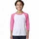 Next Level Apparel 3352 Youth CVC 3/4-Sleeve Raglan