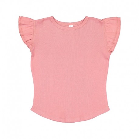 Rabbit Skins 3339 Toddler Flutter Sleeve T-Shirt Rabbit Skins 3339 Toddler Flutter Sleeve T-Shirt