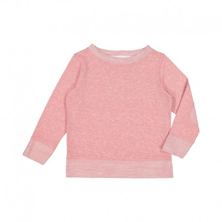 Rabbit Skins RS3379 Toddler Harborside Melange French Terry Crewneck with Elbow Patches