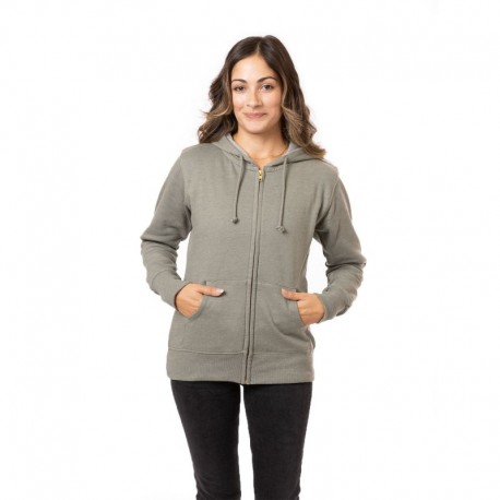 econscious EC4580 Ladies Heathered Full-Zip Hooded Sweatshirt