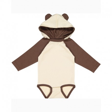 Rabbit Skins 4418 Infant Long Sleeve Fine Jersey Bodysuit With Ears Rabbit Skins 4418 Infant Long Sleeve Fine Jersey Bodysuit With Ears
