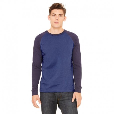 Bella + Canvas 3000C Men's Jersey Long-Sleeve Baseball T-Shirt