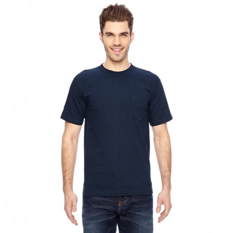 Bayside BA7100 Adult 6.1 oz., 100% Cotton Pocket T-Shirt