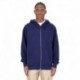 Shaka Wear SHGDZ Men's Garment Dye Double-Zip Hooded Sweatshirt
