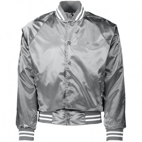 Augusta Sportswear 3610 Unisex Striped Trim Satin Baseball Jacket