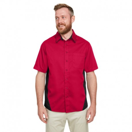 Harriton M586 Men's Flash IL Colorblock Short Sleeve Shirt