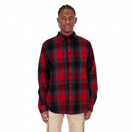 Shaka Wear SHHFS Men's Plaid Flannel Overshirt