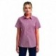 Artisan Collection by Reprime RP321 Ladies Microcheck Gingham Short-Sleeve Cotton Shirt
