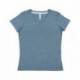 LAT 3591 Ladies V-Neck Harborside Melange Jersey T-Shirt