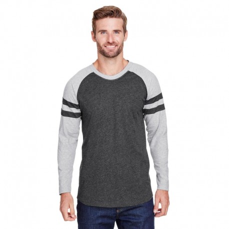 LAT 6934 Men's Gameday Mash-Up Long Sleeve Fine Jersey T-Shirt