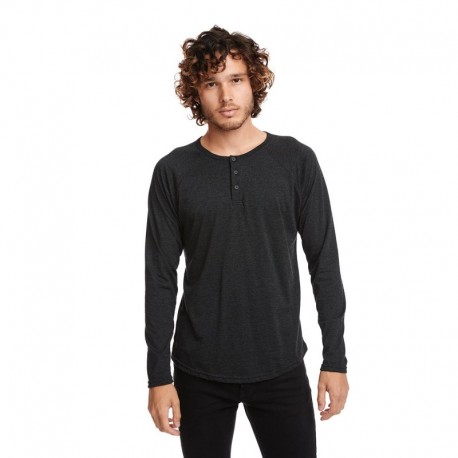 Next Level Apparel 6072 Men's Triblend Long-Sleeve Henley