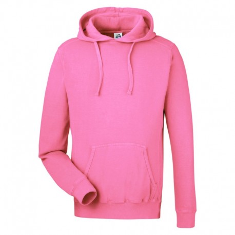 J America 8730JA Unisex Pigment Dyed Fleece Hooded Sweatshirt