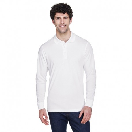 Core365 88192 Men's Pinnacle Performance Long-Sleeve Pique Polo