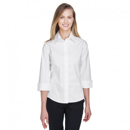 Devon & Jones DP625W Ladies Perfect Fit 3/4-Sleeve Stretch Poplin Blouse