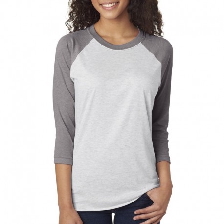 Next Level Apparel 6051 Unisex Triblend 3/4-Sleeve Raglan