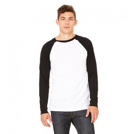 Bella + Canvas 3000C Men's Jersey Long-Sleeve Baseball T-Shirt