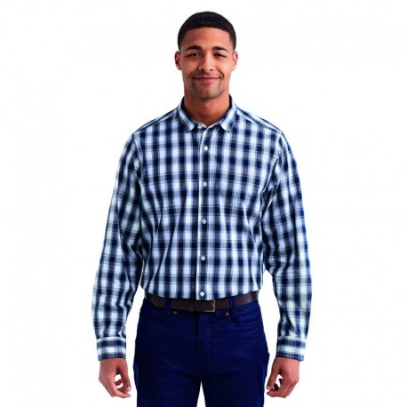 Artisan Collection by Reprime RP250 Men's Mulligan Check Long-Sleeve Cotton Shirt