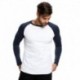 US Blanks US6600 Men's 4.3 oz. Long-Sleeve Baseball Raglan