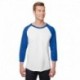 Jerzees 560RR Unisex Premium Blend Ring-Spun 3/4 Sleeve Raglan T-Shirt