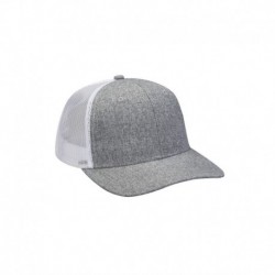 Adams Headwear PV102 Heather Woven/Soft Mesh Trucker Style Cap