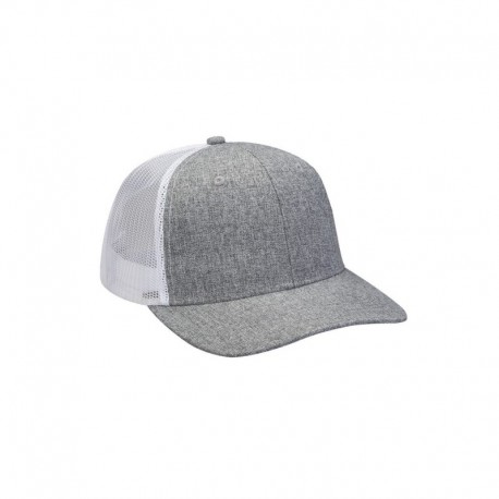 Adams Headwear PV102 Heather Woven/Soft Mesh Trucker Style Cap