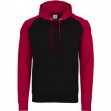AWDis JHA009 Unisex Baseball Hooded Sweatshirt