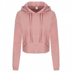 AWDis JHA016 Women's Girlie Cropped Hooded Fleece with Pocket