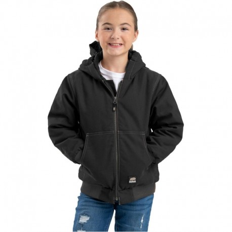 Berne Apparel BHJ61 Youth Highland Softstone Duck Hooded Jacket