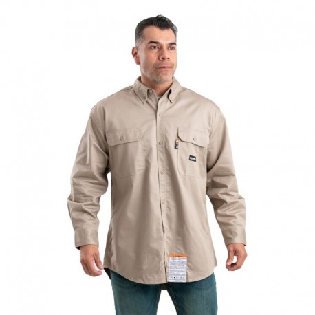 Berne Apparel FRSH10T Men's Tall Flame-Resistant Button Down Work Shirt