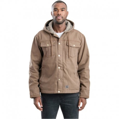 Berne Apparel HJ57 Men's Vintage Washed Sherpa-Lined Hooded Jacket