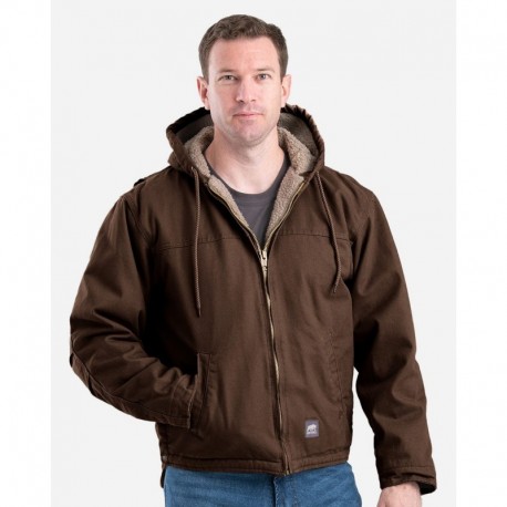 Berne Apparel HJ626 Men's Heartland Washed Duck Hooded Work Coat