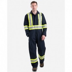 Berne Apparel HVC250 Men's Safety Striped Unlined Coverall