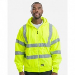Berne Apparel HVF021 Men's Berne Hi-Vis Class 3 Lined Hooded Sweatshirt