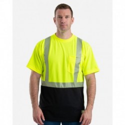 Berne Apparel HVK017 Unisex Hi-Vis Class 2 Color Blocked Pocket T-Shirt