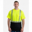 Berne Apparel HVK017 Unisex Hi-Vis Class 2 Color Blocked Pocket T-Shirt