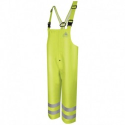 Bulwark BXN4 Men's Hi-Visibility Flame-Resistant Rain Bib Overall - 10 oz.