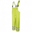 Bulwark BXN4 Men's Hi-Visibility Flame-Resistant Rain Bib Overall - 10 oz.