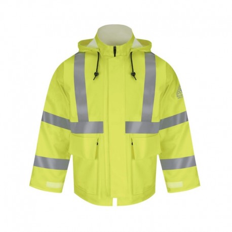 Bulwark JXN4 Men's Hi-Visibility Flame-Resistant Rain Jacket