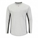 Bulwark MPS8 Men's Long Sleeve FR Two-Tone Base Layer with Concealed Chest Pocket - EXCEL FR