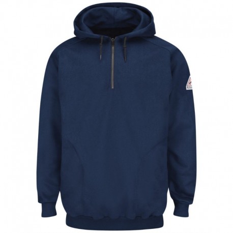 Bulwark SEH8 Men's Flame Resistant Quarter-Zip Hooded Sweatshirt