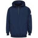Bulwark SEH8T Men's Tall Flame Resistant Quarter-Zip Hooded Sweatshirt