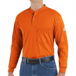 Bulwark SEL2 Men's Long Sleeve Tagless Henley Shirt